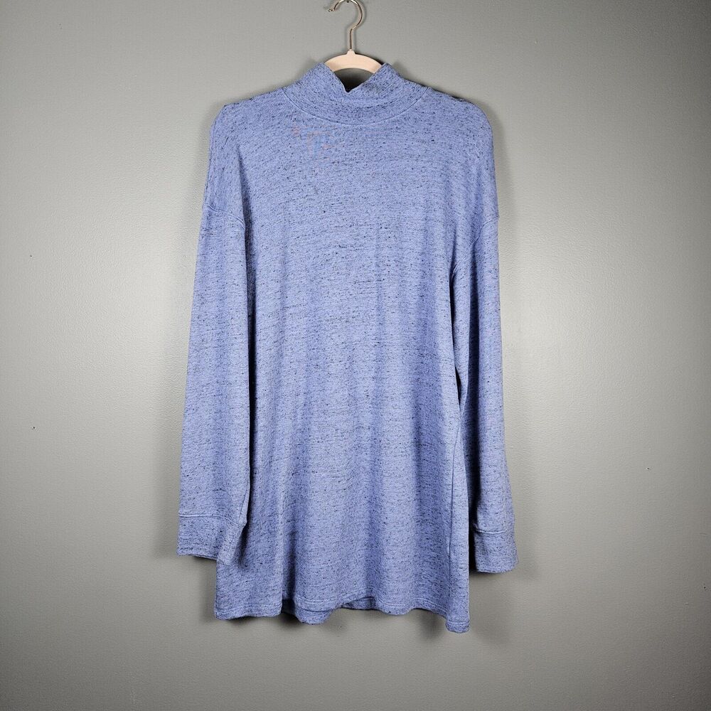 Aritzia‎ Wilfred Senko Sweatshirt Dress Purple/blue Mock Neck Long Sleeve Size M